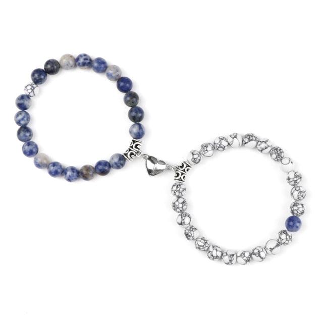 Ensemble de Bracelets Magnétiques en Forme de Cœur pour Couples