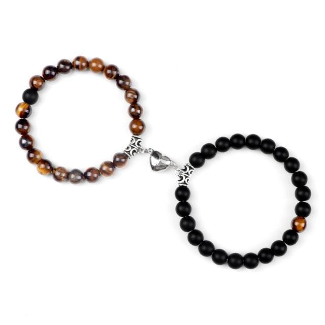 Ensemble de Bracelets Magnétiques en Forme de Cœur pour Couples
