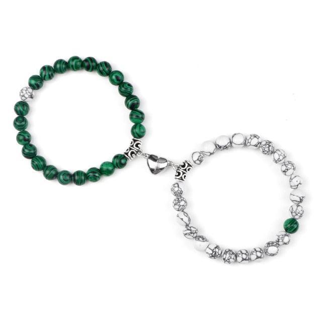 Ensemble de Bracelets Magnétiques en Forme de Cœur pour Couples