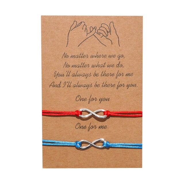 Ensemble de Bracelets en Corde Ajustables Minimalistes pour Couples et Amis