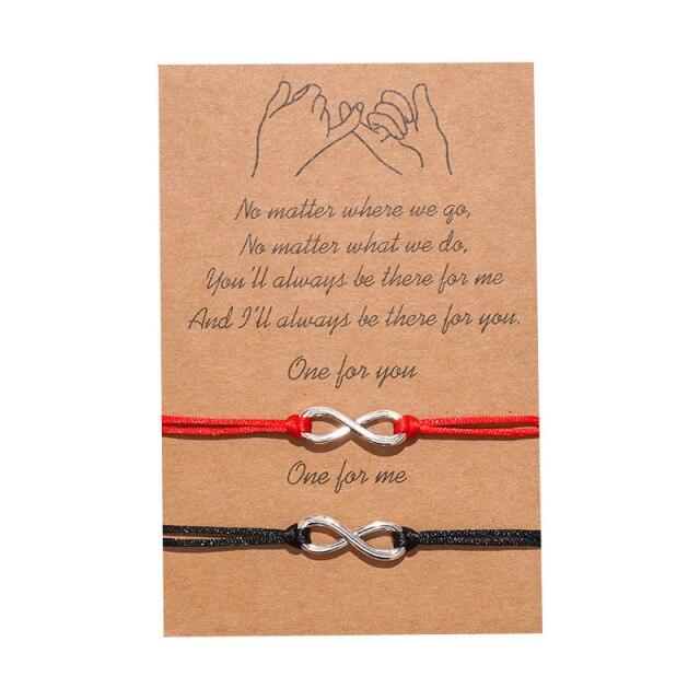 Ensemble de Bracelets en Corde Ajustables Minimalistes pour Couples et Amis