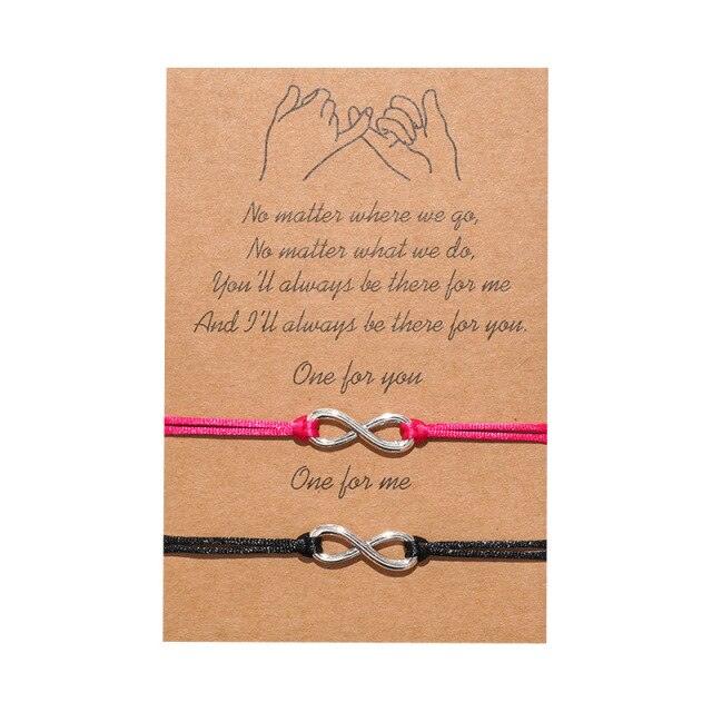 Ensemble de Bracelets en Corde Ajustables Minimalistes pour Couples et Amis