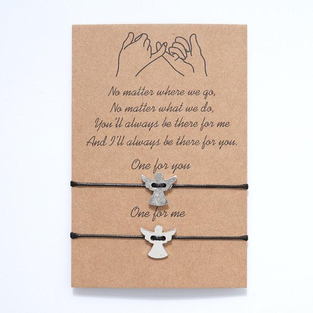 Ensemble de Bracelets en Corde Ajustables Minimalistes pour Couples et Amis