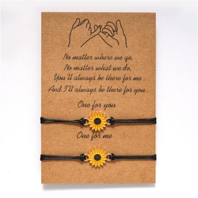 Ensemble de Bracelets en Corde Ajustables Minimalistes pour Couples et Amis