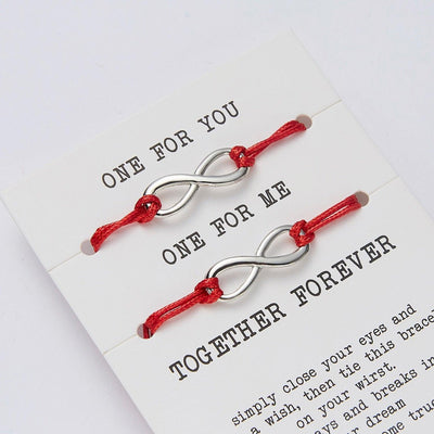 Together Forever Love Infinity Charm Bracelet Set