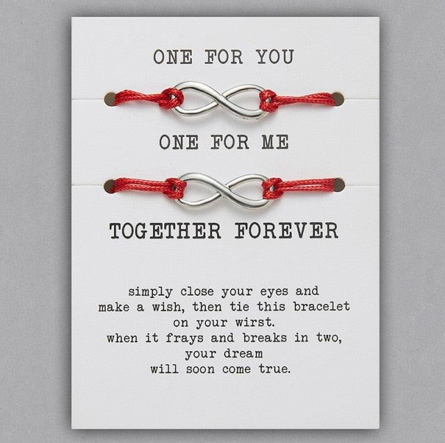 Ensemble de Bracelets Charms Infini Amour Ensemble Pour Toujours