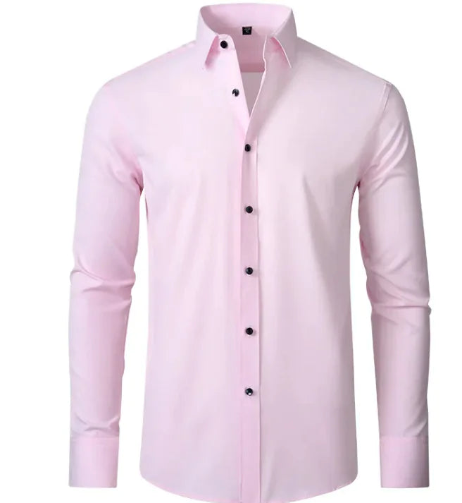Camisa de Negocios Elástica Sin Arrugas para Hombre