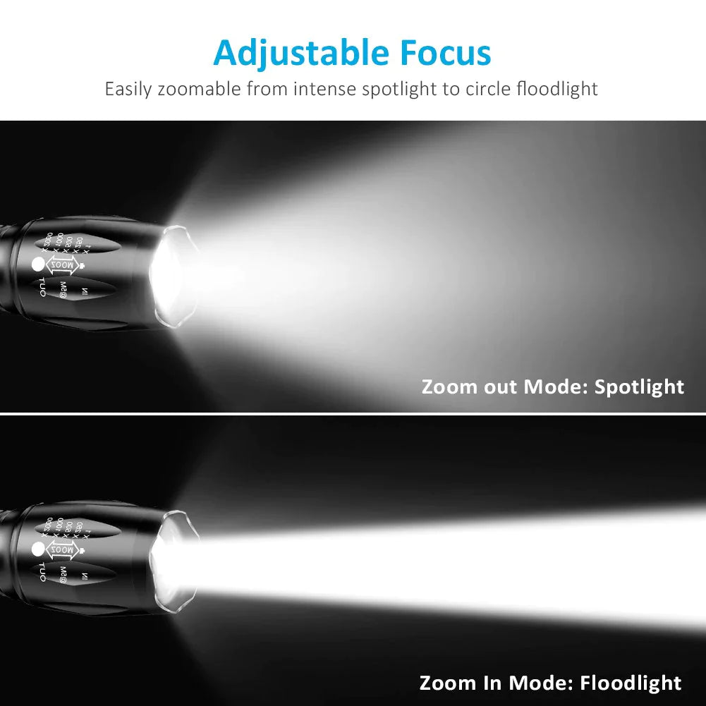 Lampe de poche tactique LED premium 90000LM avec 5 modes