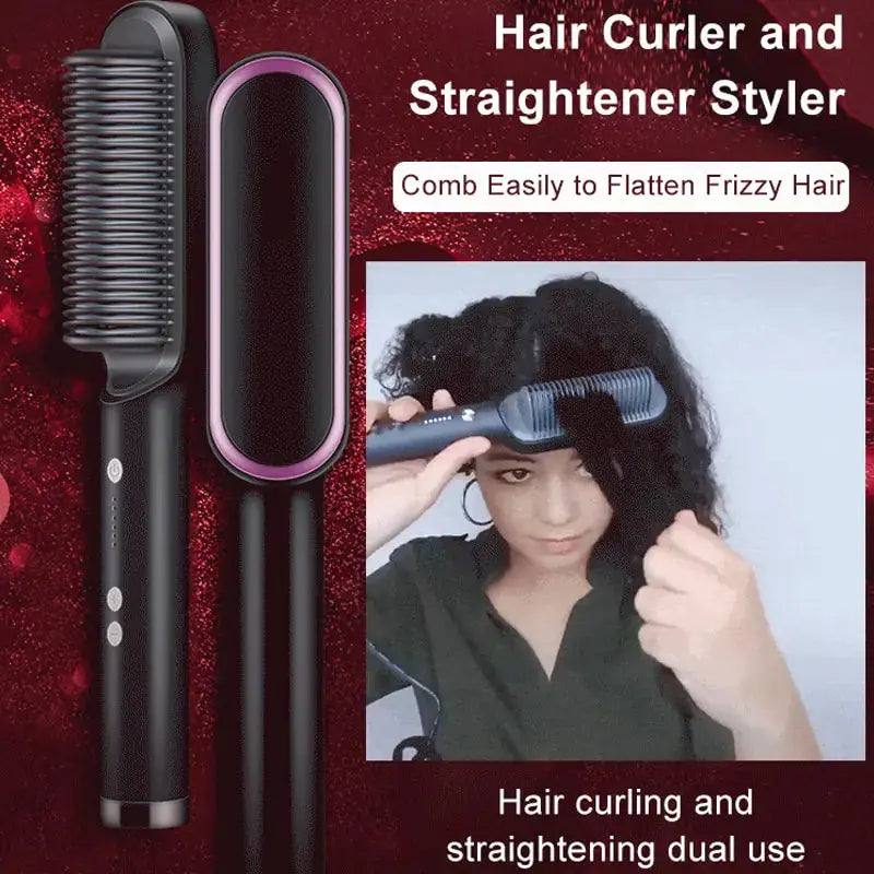 Peigne Électrique Professionnel pour Cheveux Lisses