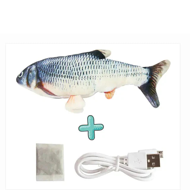 Jouet interactif pour chats avec chargeur USB - Poisson