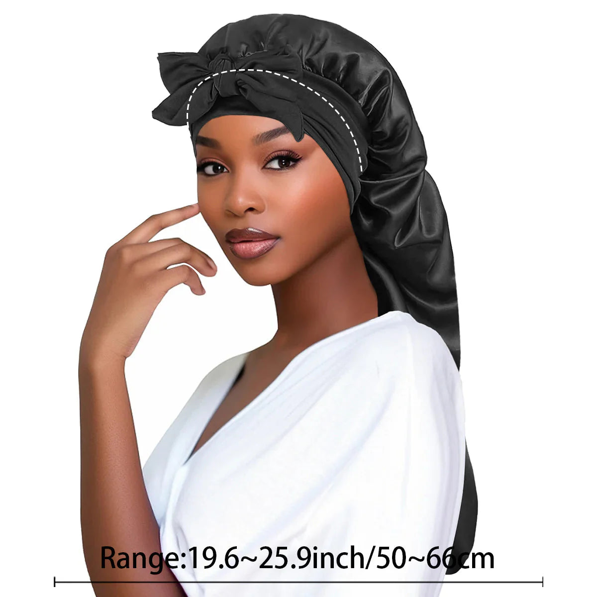 Bonnet Long avec Nœud Élégant