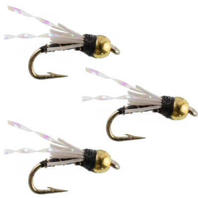 Essential 3-Pack Beadhead Black Serendipity Wet Flies - Size 18 - Korvel