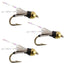 3 Pack Beadhead Black 3 Dollar Dip Serendipity Wet Fly Fishing Flies - Hook Size 16