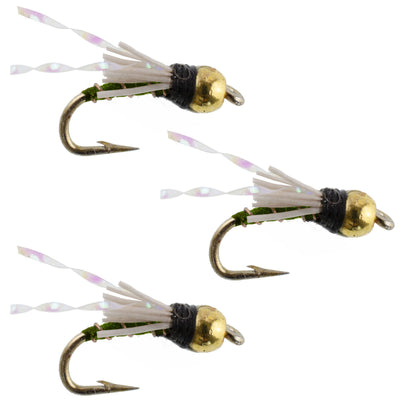3-Pack Olive Beadhead Serendipity Wet Flies - Size 18 - Korvel