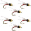 Beadhead Red 3 Dollar Dip Serendipity Wet Flies - Size 18 (Set of 6) - Korvel