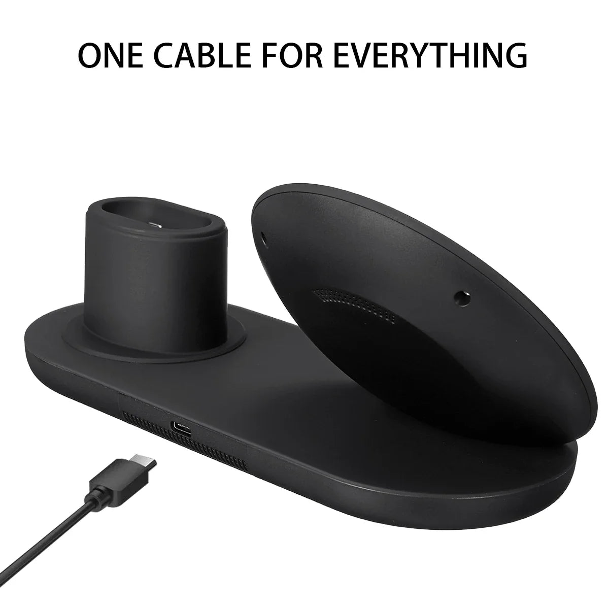 Dock de Carga Inalámbrico Qi 3 en 1 para Apple Watch, iPhone y AirPods