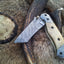 Titan Edge Damascus Steel Tanto Folding Knife with Bone Handle – Your Ultimate EDC Companion - Korvel