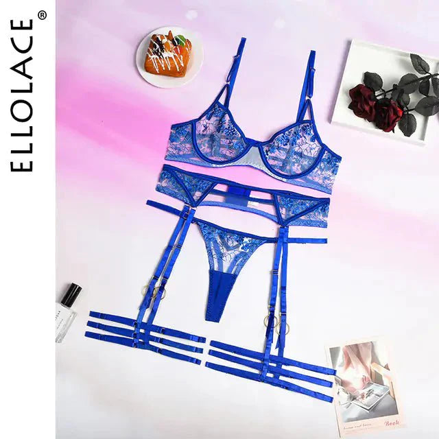 Conjunto de Lencería Elegante de 3 Piezas