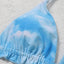 Ensemble de bikini taille haute pour femmes en 3 pièces avec jupe enveloppante