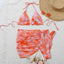 Ensemble de bikini taille haute pour femmes en 3 pièces avec jupe enveloppante