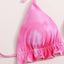 Ensemble de bikini taille haute pour femmes en 3 pièces avec jupe enveloppante