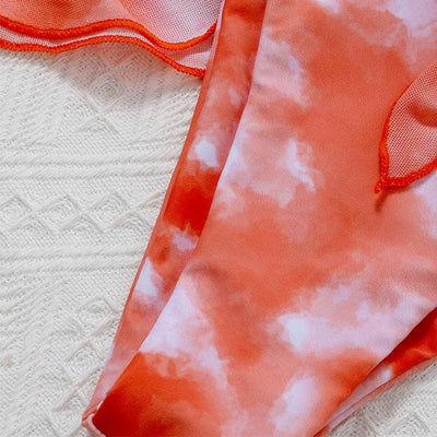 Conjunto de Bikini de Corte Alto para Mujer de 3 Piezas Elegante con Falda Envolvente