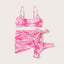 Ensemble de bikini taille haute pour femmes en 3 pièces avec jupe enveloppante