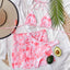 Ensemble de bikini taille haute pour femmes en 3 pièces avec jupe enveloppante