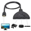 Cable Divisor HDMI de 3 Puertos para 1080p/4K - Adaptador Hub Versátil