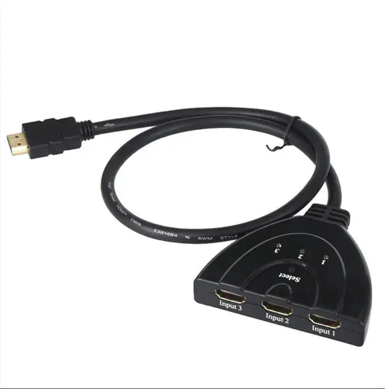 Cable Divisor HDMI de 3 Puertos para 1080p/4K - Adaptador Hub Versátil
