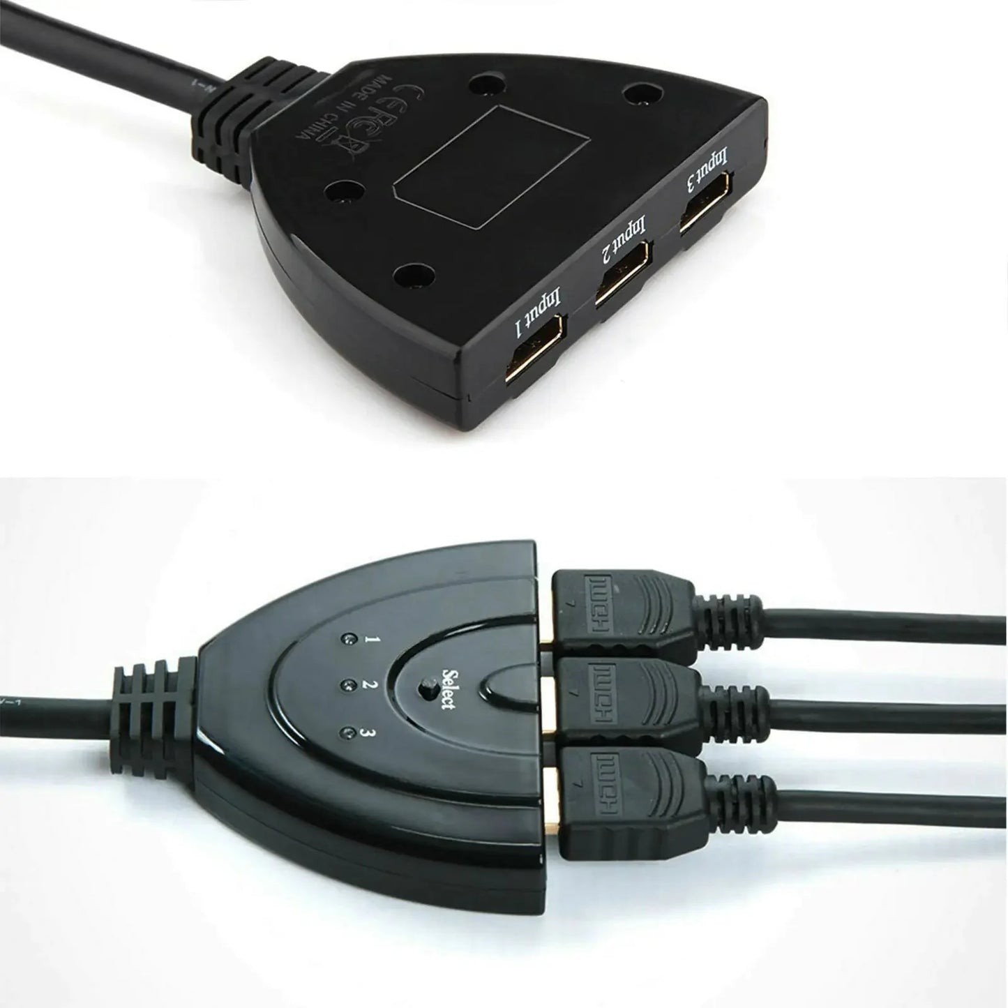 Cable Divisor HDMI de 3 Puertos para 1080p/4K - Adaptador Hub Versátil
