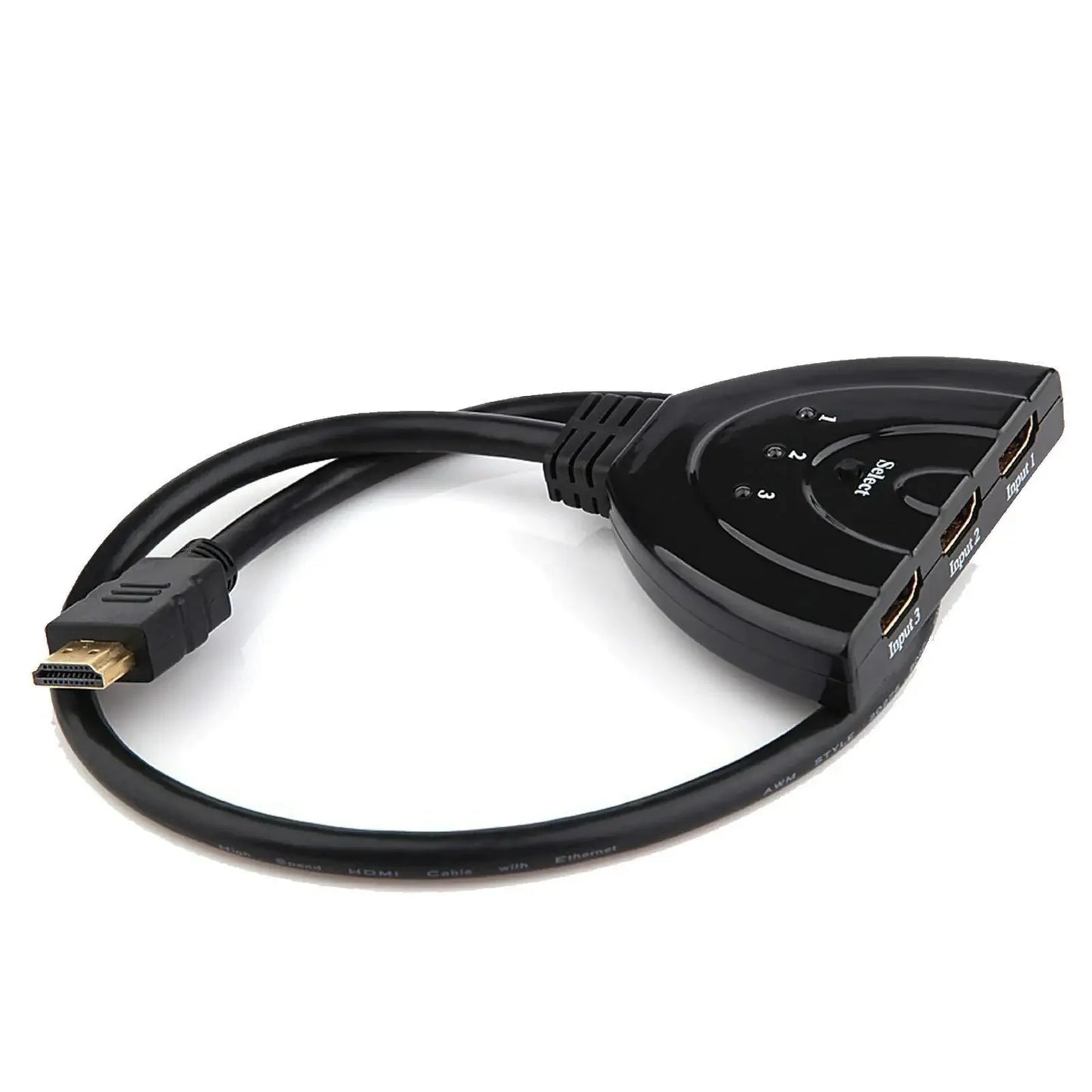 Cable Divisor HDMI de 3 Puertos para 1080p/4K - Adaptador Hub Versátil
