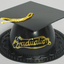 3.5" Graduation Cap Cake Topper - 24 Count in 7 Colors