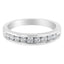 Bague en Or Blanc 18 Carats avec Diamants Ronds en Canaux