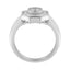 Anillo de Diamantes Baguette y Corte Princesa en Oro Blanco de 14K - Talla 7