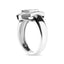 Anillo de Diamantes Baguette y Corte Princesa en Oro Blanco de 14K - Talla 7