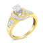 Bague de fiançailles en diamant en or bicolore 14K - Taille 6