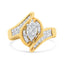 Anillo de Compromiso en Oro Amarillo de 14K con Diamante en Forma de Marquesa