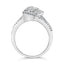 Bague cocktail en diamant bypass en or blanc 14K - Taille 7
