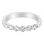 Anillo de banda de 5 piedras de diamante de oro blanco de 14K - Talla 7