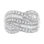 Anillo de Bypass de Diamantes en Plata Esterlina .925 - Talla 7