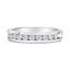 Anillo de boda de diamante redondo certificado IGI de 1/2 Cttw en oro blanco de 18K - Talla 7