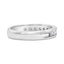 Anillo de boda de diamante redondo certificado IGI de 1/2 Cttw en oro blanco de 18K - Talla 7