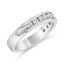 Anillo de boda de diamante redondo certificado IGI de 1/2 Cttw en oro blanco de 18K - Talla 7