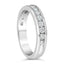 Anillo de boda de diamante redondo certificado IGI de 1/2 Cttw en oro blanco de 18K - Talla 7