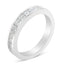 Anillo de Banda de Diamantes de Corte Princesa de Oro Blanco de 18K para Mujeres - Talla 6