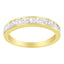 Anillo de Banda de Diamantes en Canal de Oro Amarillo de 14KT