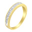 Anillo de Banda de Diamantes en Canal de Oro Amarillo de 14KT