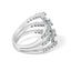 18K White Gold Diamond Multi Crossover Cocktail Ring