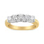 Anillo de Diamantes de Corte Redondo de 1.0 Cttw en Oro Amarillo de 18K - Talla 6